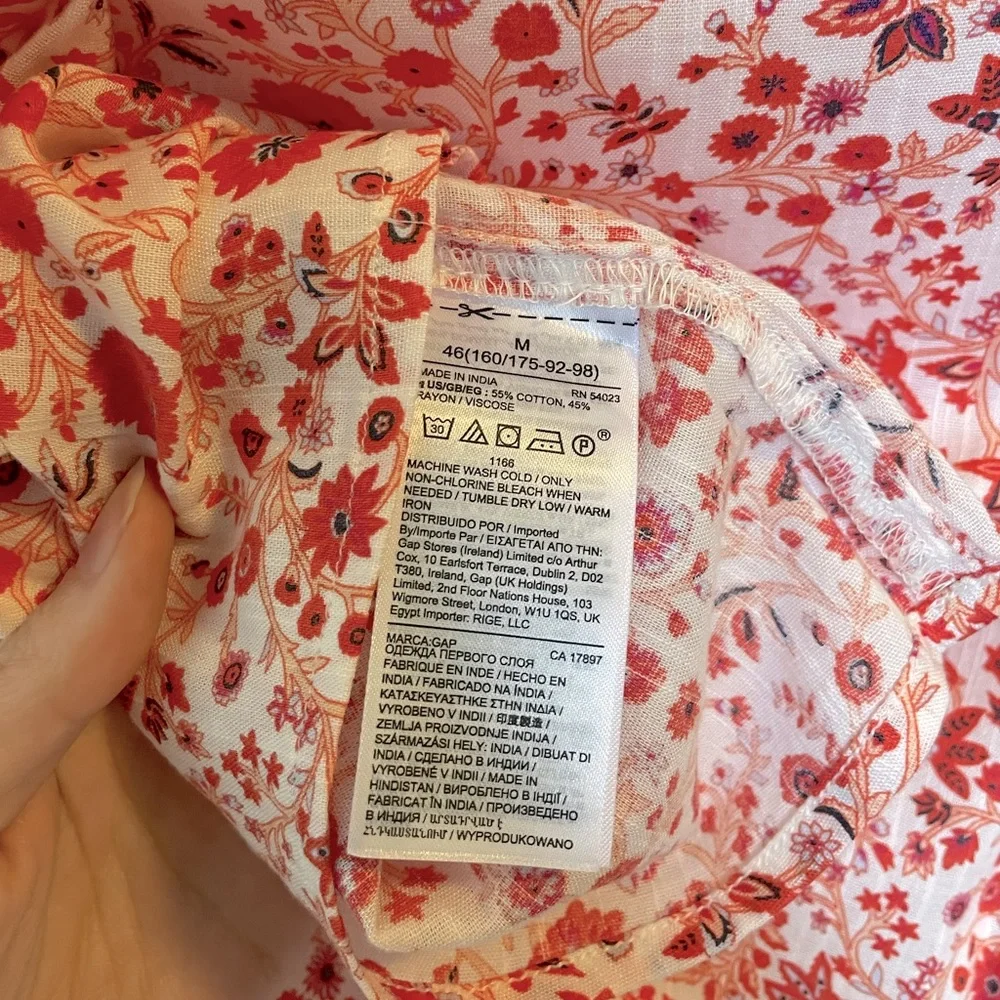 GAP Factory Ruffle-Neck Popover Top - Picture 4 of 4